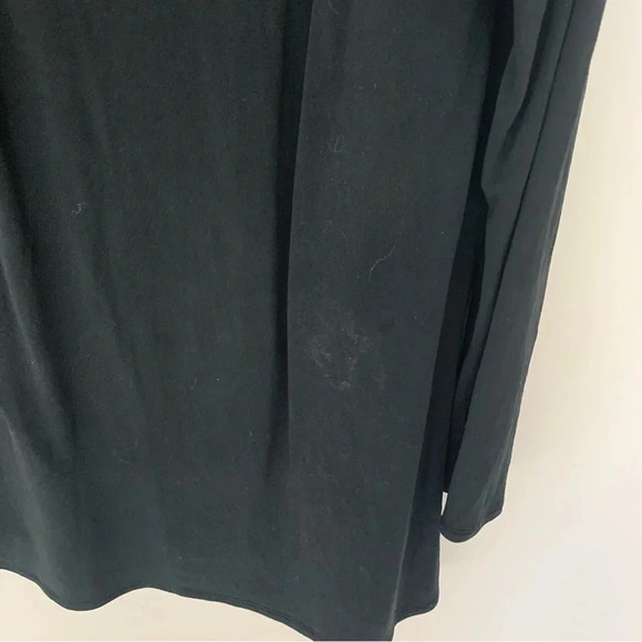 Eileen Fisher Silk Black  Long Sleeve Scoop Neck Tunic Top L - Picture 7 of 7